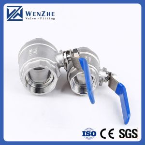 1.0''-6.0" Port Size Mirror Polished Stainless Steel Thread Ball Valve For Water
