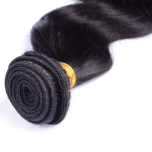 1B Color Peruvian Human Hair Bundles Machine Double Weft Tangle Free