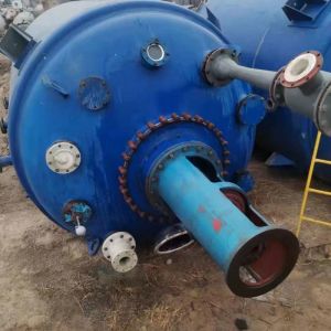 Used Jacketed Chemical Enamel Reactor Anchor Agitator 10-100L