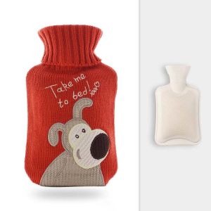 Red Customised Rubber Hot Water Bag Leakage Proof