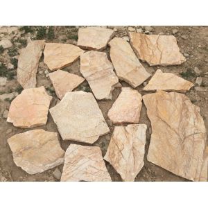 Yellow Slate Random Flagstone,Quartzite Crazy Stone,Irregular Flagstones,Plaza