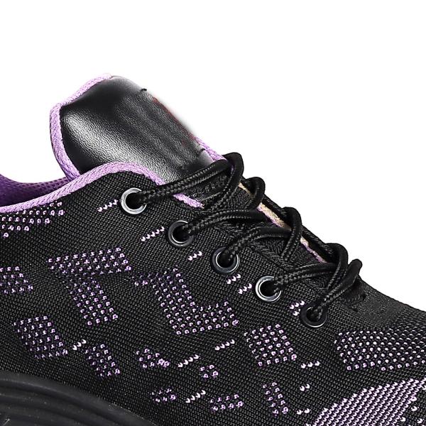 Breathable Anti Puncture Fly Knit Fabric Upper Safety Shoes With EVA Insole And Rubber Sole