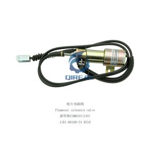 High Quality Flameout Solenoid Valve 11E1-60100-24 for Excavator R210 R215-7