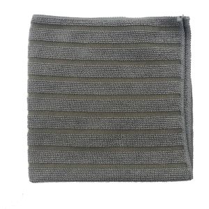 China Eight Grid Rigid Wire Microfiber Cleaning Cloth Warp Knitting Grey on sale