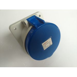 Flush Mounted Industrial Plug Sockets IP44 Rain Resistance Material