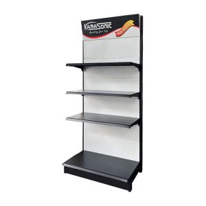 Cheap Gondola metallic supermarket shelves factory custom shelves for sale