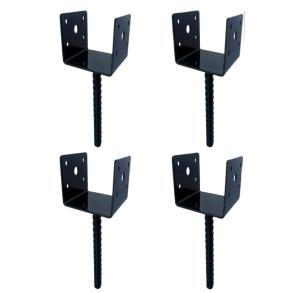 Sturdy and Durable Concrete Column Anchor U Shape Fence Column Bracket for 4x4 Posts