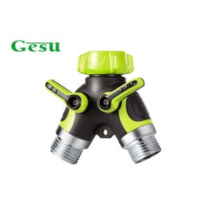 Cheap Zinc Alloy Body 2 Way Y Hose Connector For Garden Sturdy Construction for sale