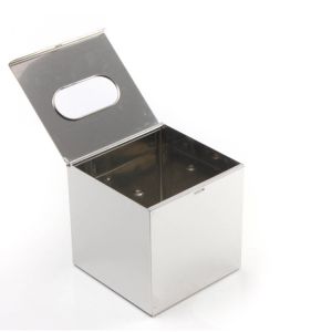 Cube Finished Ss Toilet Roll Storage Box Desktop Tissue Box Holders