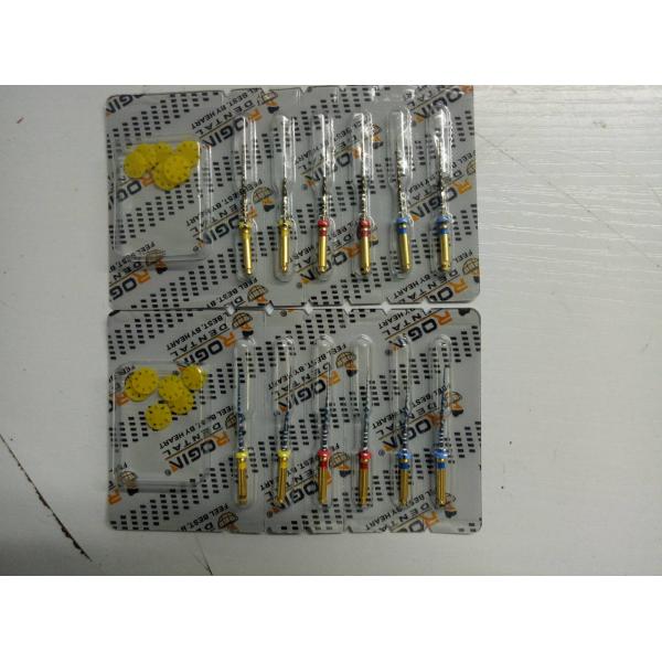 Memory Control Dental Endo Files , Endodontic Dental Rotary Files With Gold Color