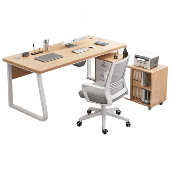 Quality Commercial Furniture Simple Modern Wooden Office Desk and Chair with File Cabinet wholesale