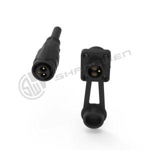 M19 Series Push-pull Self-locking Black Connection Industrial 3 Pin Male Socket