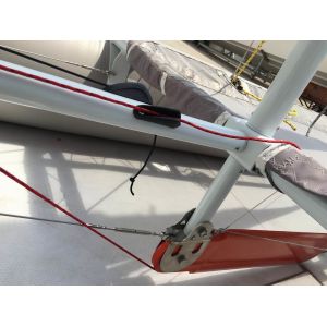 Easy Take Inflatable Sailing Boat Orange Sailing Cat With Fiberglass Rudder