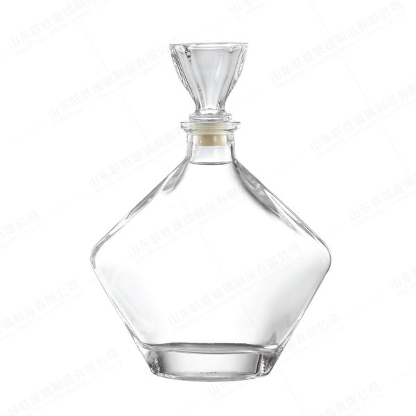 Bottle Material Healthy Lead-free Glass Clear 750ml Wine Glass Bottle for Whisky Vodka