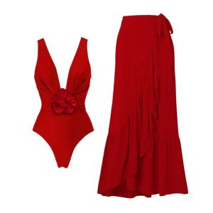 China Blue Three Piece Swimwear with High Elasticity and Wire Free Support Type on sale
