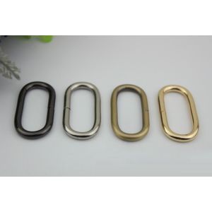 Durable high quality handbag metal 38 mm iron wire oval ring for webbing