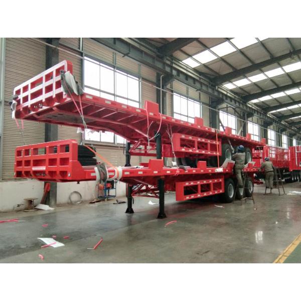 FEA Analysis 40 Foot Flatbed Trailer , PRO - E Design Extendable Flatbed Trailer