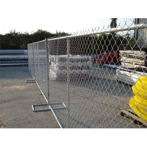 4FT X 12FT temporary chain link fence panels spacing 57mm*57mm*11.5ga diameter