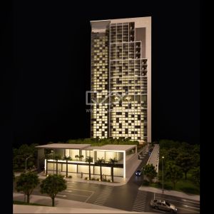 1:125 Scale Architectural Scale Model with Acrylic ABS and Metal Materials for