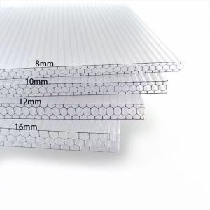 Factory Wholesale Polycarbonate Sheet 3mm 4mm,6mm ,8mm clear twin wall hollow