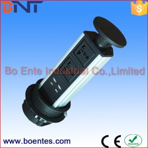 Pull Up Kitchen Worktop Pop Up Socket With USB Charger 33*10*10 Cm