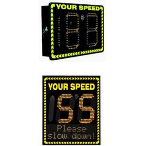 220V Input Voltage LED 24GHz Portable Solar Speed Radar Sign with High