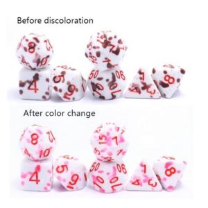 High temperature change color Graffiti Phantom color resin board game dice set