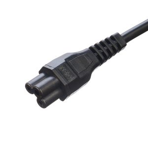 Cheap Commercial 3 Pin 16A Plug C5 Clover Connector Black Italia Standard Extension Cord Leads IMQ Power Cord H05vv-f 3g 0.75mm2 for sale