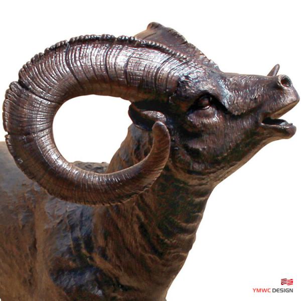 Modernistic Style Custom Color Bronze Bighorn Sheep Garden Sculpture for Outdoor Decor