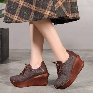 S153 Factory personalized side zipper leather platform high heel sandals ethnic