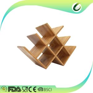 Fun shaped bamboo folding wine rack wholesale