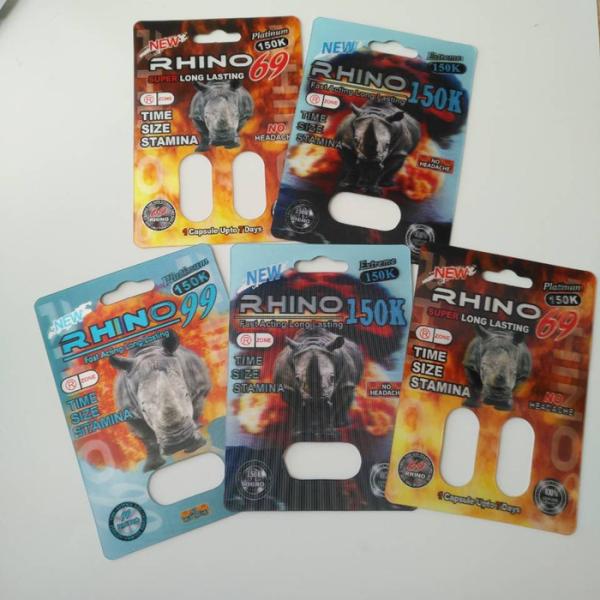 Gold Rhino 285K 8.9x12cm 0.6mm PET Single Hole 3d Cards