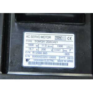 1.8kw AC Servo Motor SGMGH-20ACA21 Yaskawa Sgmah Servo Motor 11.5N.M