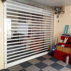 China Security See Through Roll Up Doors Transparent Rolling Door Polycarbonate on sale