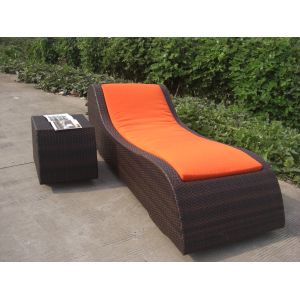 Cheap hotel garden sun lounger rattan chaise lounge for sale