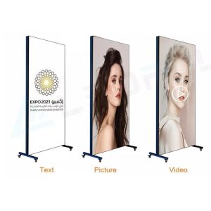 Indoor P2.5 full color Mirror Led display Wireless USB 4G Smart Control Poster