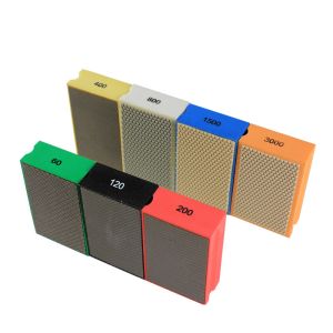 55*90mm Electroplated Diamond Hand Polishing Pads For Concrete