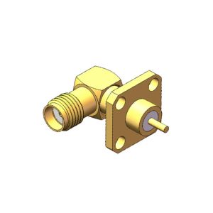 Cheap Right Angle Gold Plated 18GHz 50Ohm SMA RF Connector for sale