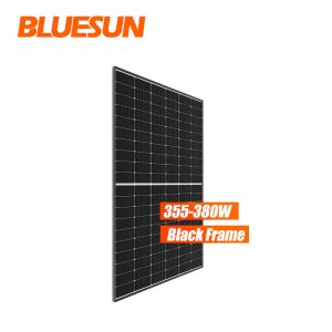 Bluesun BSM375M-72HPH 375 370 Watts Half Cell Perc Mono Solar Panel with Black