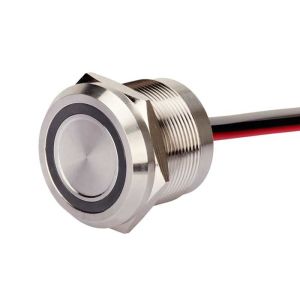 China 19mm 1NO Momentary Ring Illuminated IP 68 Waterproof Sealed Piezo Switch on sale