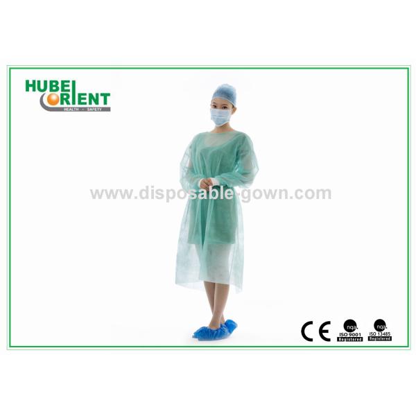 Soft Disposable Medical Use Non-Woven Isolation Gowns With Knitted Cuffs For