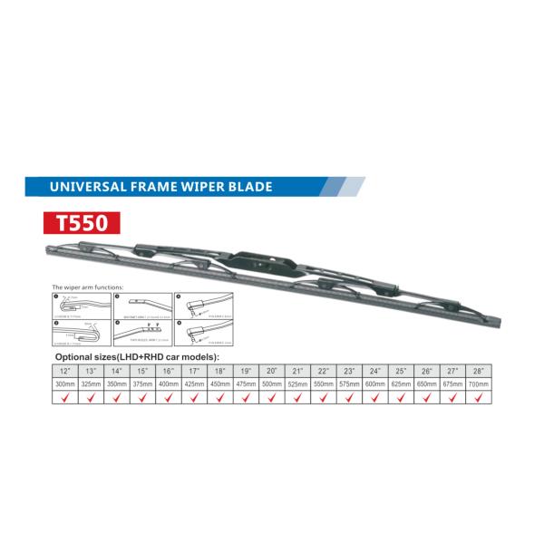 Truck Accessory Replacement Wholesale Long-Lasting Rubber Fit for Hook 12mm Wiper Blade