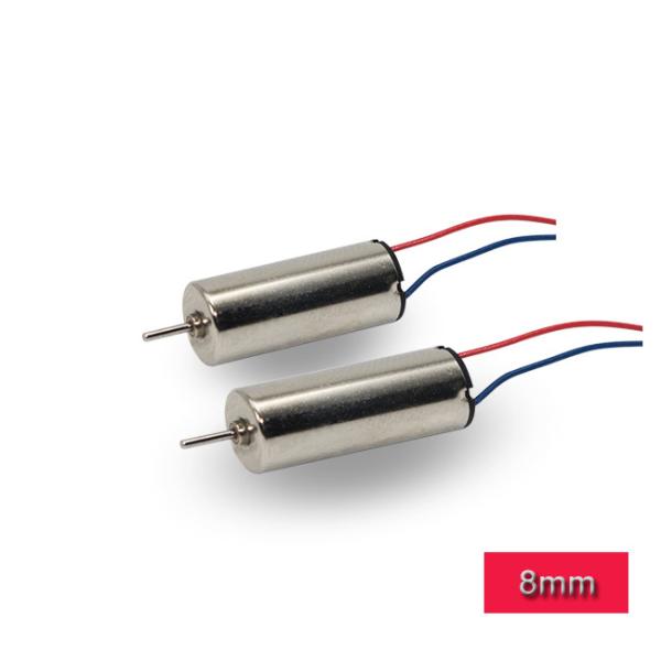 8mm Coreless Motor , High Torque High Speed DC Motor With Round Housing