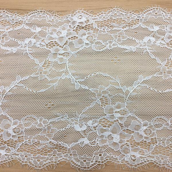 20 cm Underwear Strench Lace Border Eyelash lace edge with ivory black color in