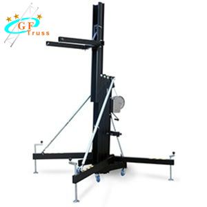 Black 100kg Load Heavy Duty Crank Stand Speaker Tower Lift