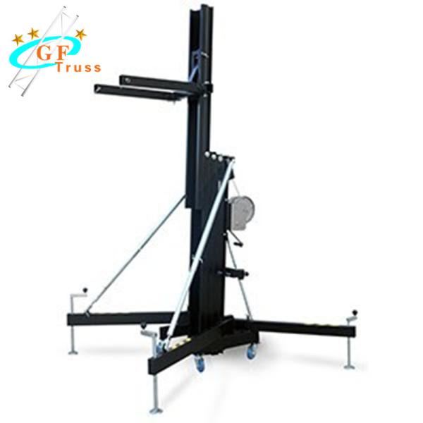 Quality Black 100kg Load Heavy Duty Crank Stand Speaker Tower Lift wholesale