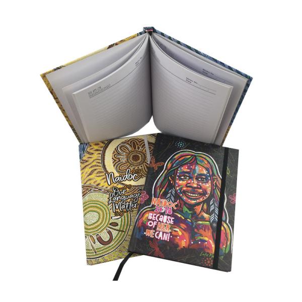 Quality Hardcover Custom Planner Printing With Elastic Band Embossed Finishing wholesale