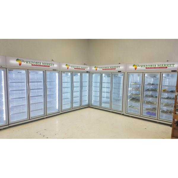 Single - Temperature 3 Door Upright Display Freezer Energy Efficiency