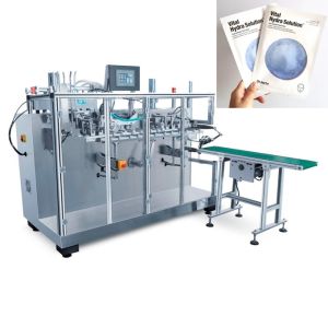 Cheap 3 Side Non Woven Facial Mask Making Machine Sealing Packing Touch Screen for sale