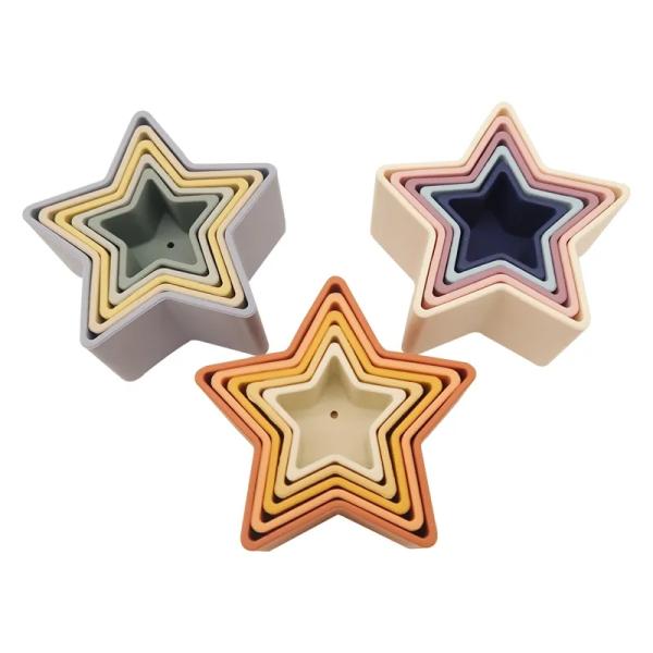 shape puzzles silicone stacking cups